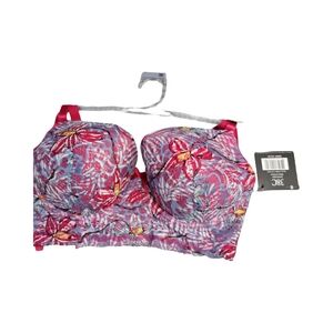 1 New Body Frosting Lace Underwire Bra in Pink Floral size 38C